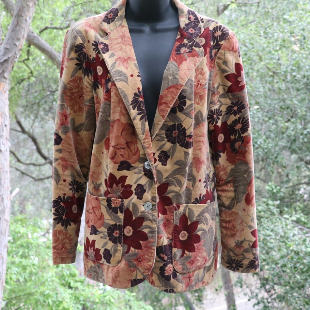 Velvet Floral Vintage Jacket